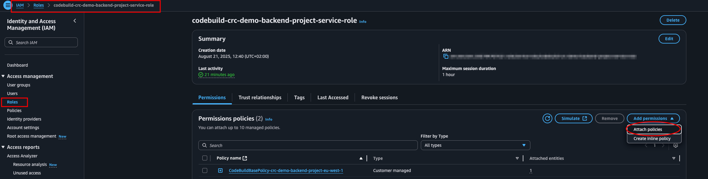 add permission to role