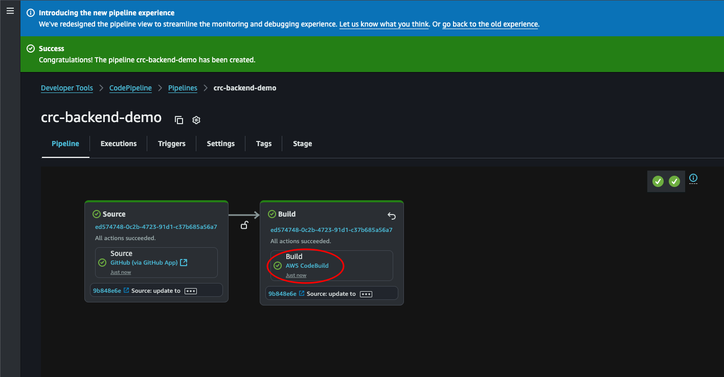 Pipeline initial run success