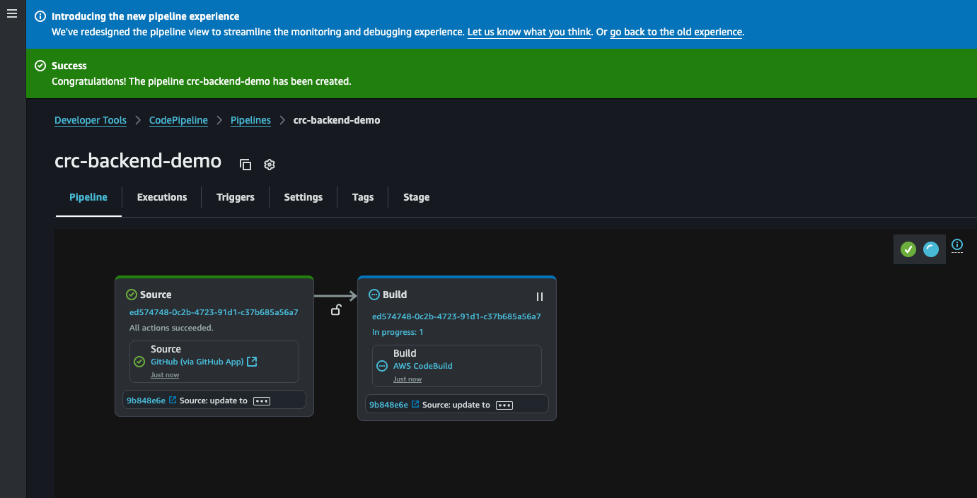 Pipeline initial run