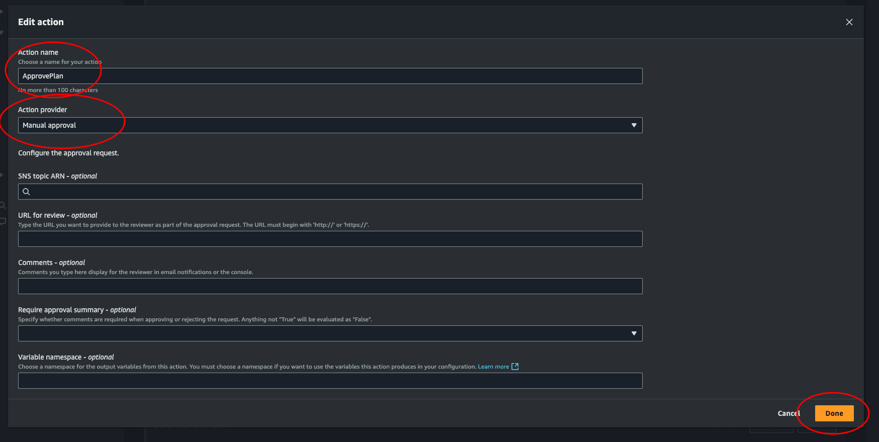 edit action manual approval